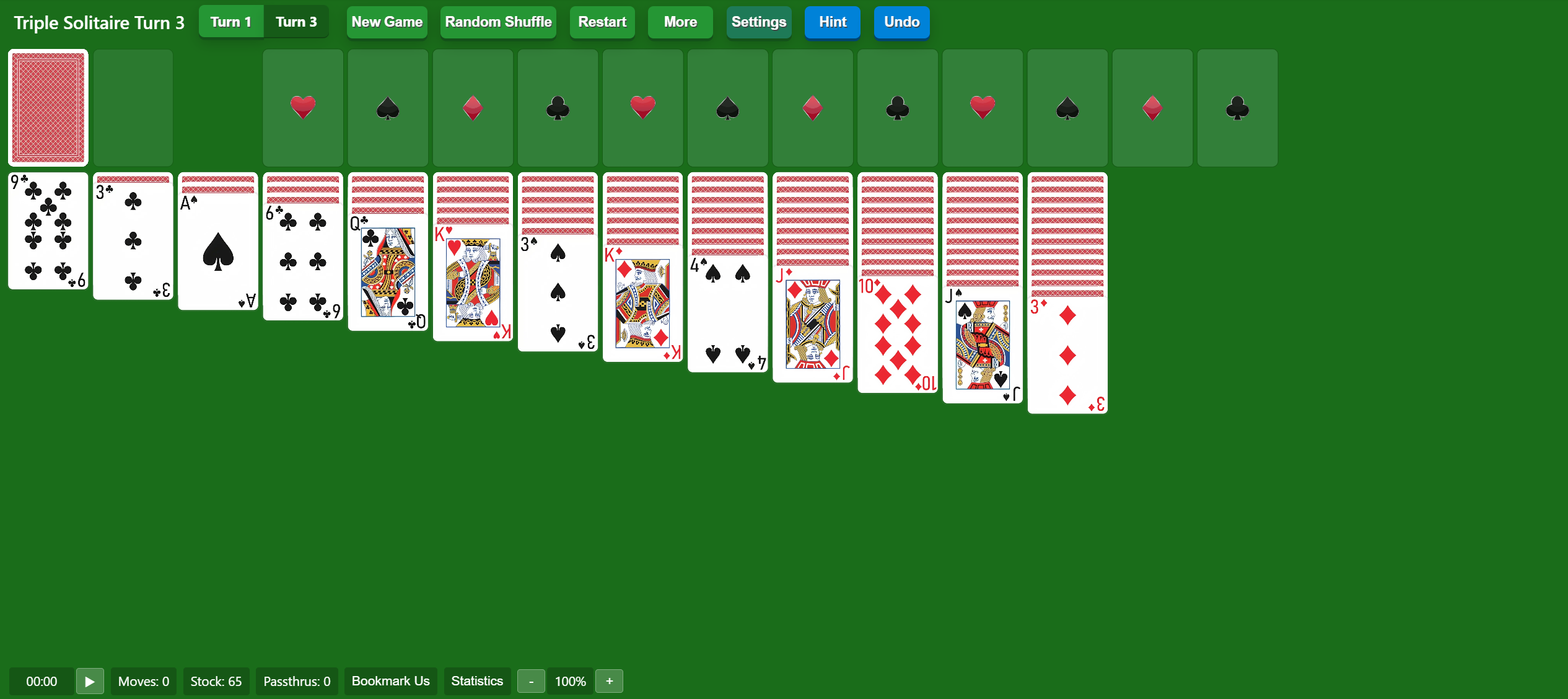 Triple Solitaire Turn 3