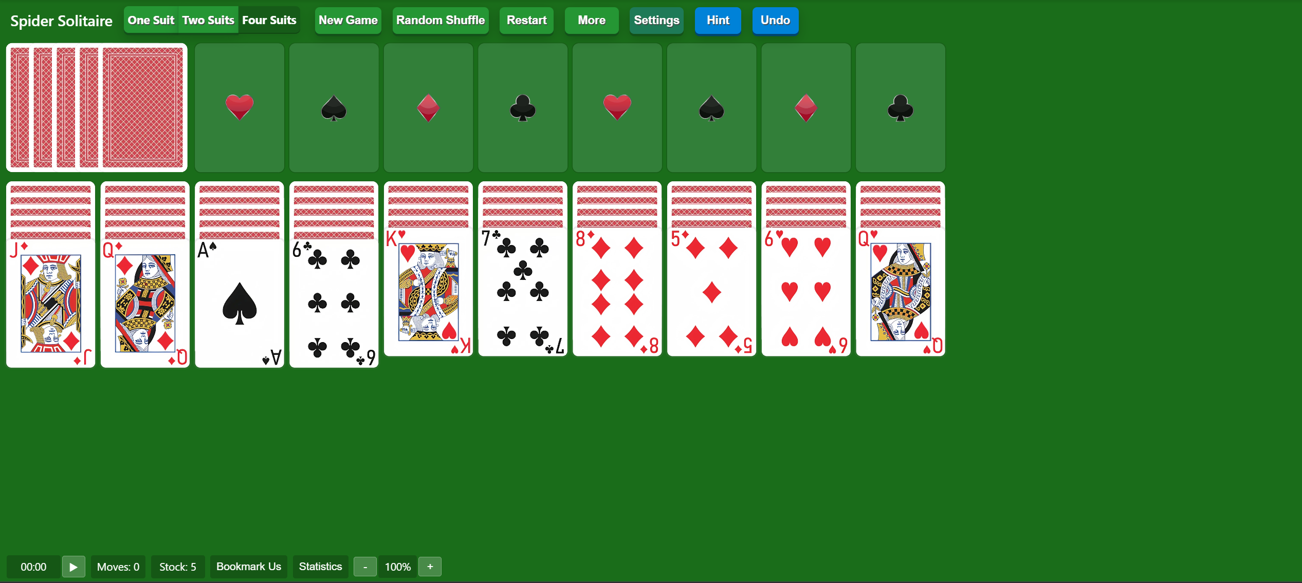 Spider Solitaire Four Suits