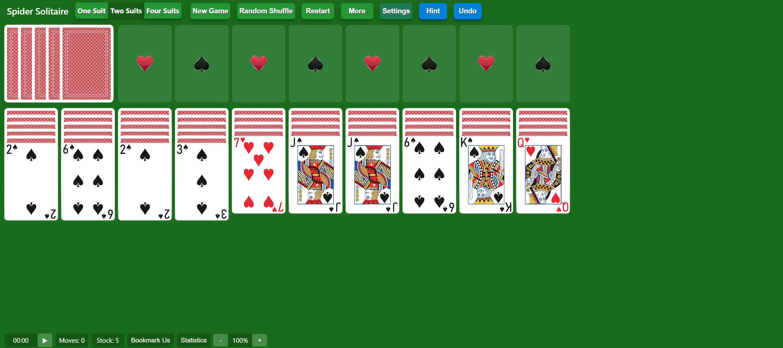 Spider Solitaire Two Suits